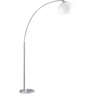 LED Vloerlamp - Trion Brostila - E27 Fitting - 1-lichts - Rond - Glans Chroom - Aluminium