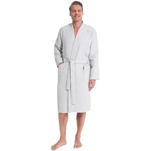 Lichte en Zachte Herenwafelbadjas - 100% Katoen, Honingraat Weefsel - Comfortabele Kimono Snit
