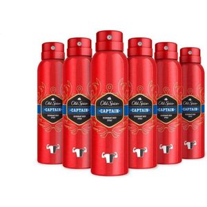 Old Spice Deodorant -  Captain - 6 x 150 ml