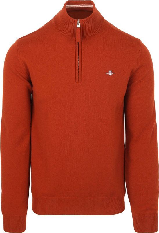 Gant - Halfzip - Wol Trui - Rust - Heren - Schipperstrui