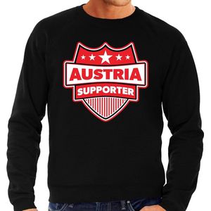 Austria supporter schild sweater zwart voor heren - Oostenrijk landen sweater / kleding - EK / WK / Olympische spelen outfit XXL