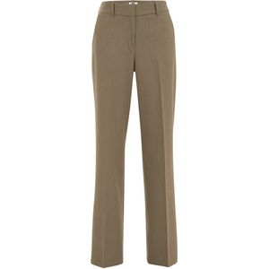 WE Fashion - Dames Wide Leg Pantalon - Lichtbruin - Regular Fit