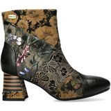 Laura Vita - Talao 01 - Enkellaarsje - Groen - Gebloemd Leer