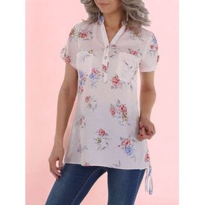 Metrofive bloemen tuniek shirt lichtroze S/36