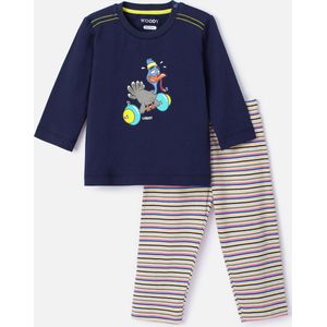 Woody pyjama baby unisex - donkerblauw - kalkoen - 232-10-PLU-S/839 - maat 56