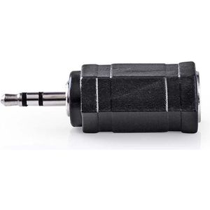 Stereo-Audioadapter - 2,5 mm Male - 3,5 mm Female - Vernikkeld - Recht - ABS - Zwart - 10 Stuks - Polybag