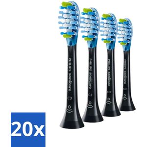 Philips Sonicare - Opzetborstels - C3 Premium Plaque Defense - Grondige Reiniging - 4 opzetborstels - HX9044/33 - Bulkverpakking - 20 stuks