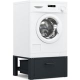Bodo® - Wasmachine Verhoger - Wasmachine Verhoger Met Opberglade - Wasmachine opbouwmeubel - Wasmachine Sokkel - Universeel - Zwart