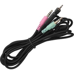 Vervangende 3.5mm Gamekoptelefoonkabel - OFC Koperdraad - 2m / 66ft - PC 373D / GSP350 / GSP500 / GSP600 .