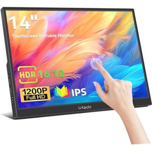 Draagbare Monitor 14 Inch - Touchscreen, HDR 1920x1200, HDMI en USB-C, Ideaal voor Laptop, Gaming en Meer