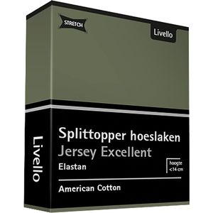 Livello Hoeslaken Splittopper Jersey Excellent Green 250 gr 180x200 t/m 200x220