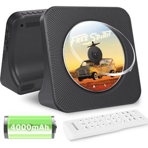 Draagbare CD Speler met Bluetooth en FM-Radio voor Auto en Thuis