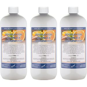 Bodylotion Sweet Orange & Cedarwood 1 liter - set van 3 stuks