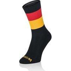 Winaar Duitsland Fietssokken Zwart/Rood/Geel Maat L (45-46)