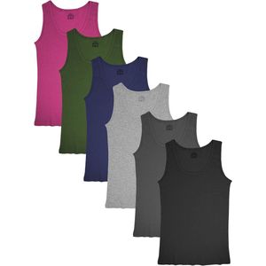 Dames Katoenen Tanktops 6-Packs en 12-Packs - Flexibele Active Wear