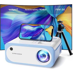 Mini Beamer Tragbarer Full HD 1080P Unterstützt V3 5G WiFi 9000 Lumens Video-Beamer für Handy Phone - Kompatibel mit TV Stick-X-Box-DVD-Laptop-Smartphone Kleiner Beamer Beamer