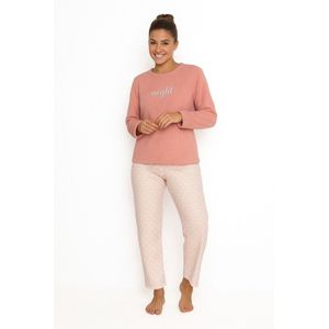 Dames Pyjama 'Night' Soft Roze Flannel