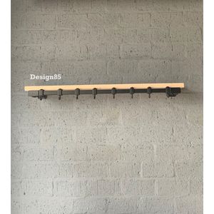 Design85 - Industriële - kapstok - Kwiek - 100 cm breed - 20 cm diep