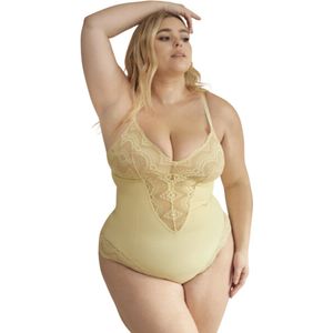 Levady Kanten Shapewear Dames Butter - Bodysuit Dames - Corrigerend Ondergoed - Waist Shaper - Shapewear Body - Luxe Shapewear voor Dames - Maat S