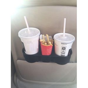 Universele bekerhouder voor auto - veelzijdig - 1 stuk - zwart - plastic