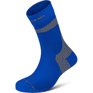 Enforma Compressiesokken met Tape Technologie – Achilles Ondersteuning – Sport Compressiekousen – Medium Compressie – Blauw/Grijs - M Maat 39-41