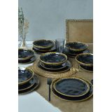 Keramika - Shizen - Serviesset - Zwart - 18-delig - Voor 6 Personen