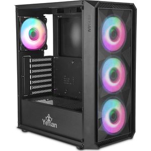 Middelgrote Gaming Toren met ARGB en Mesh Voorkant - Ondersteunt ATX, Micro ATX en Mini ITX