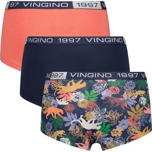 Vingino meiden ondergoed 3-pack boxers Tigerflower Dark Blue All Over