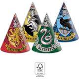 6x feesthoedje Harry potter - Feestdecoratie Karton -