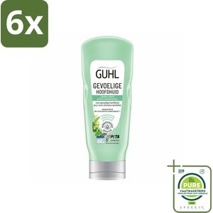 Guhl - Conditioner - Gevoelige Hoofdhuid - 200 ml - Voordeelverpakking - 6 stuks - Haarverzorging gevoelige hoofdhuid - Conditioner gevoelige hoofdhuid