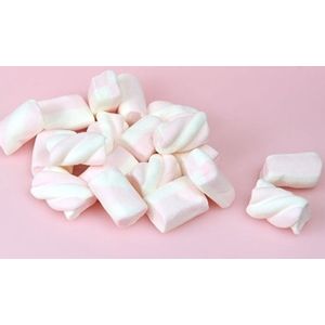 500 gram zachte spekken-mix roze-wit traktatiesnoep geboorte babyshower marsh mallow