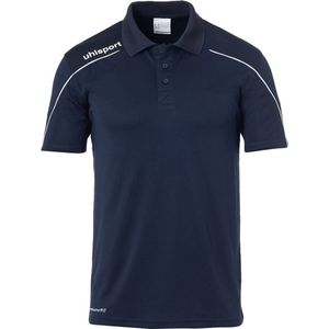 Uhlsport Stream 22 Polo Kinderen - Marine / Wit | Maat: 140