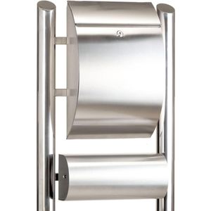 White-label® Brievenbus op Paal - Pakketbrievenbus - Wandbrievenbus - 30x15cm - Zilver
