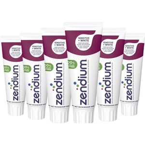 Zendium Tandpasta - Sensitive+White - Sensitive Whitener - Voordeelverpakking 6 x 75 ml