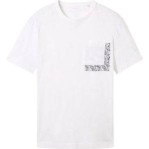 Tom Tailor T-shirt T Shirt Met Borstzak 1041791xx10 20000 Mannen Maat - XXL