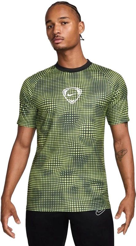 Nike nike academy+ mens dri-fit sh in de kleur groen.