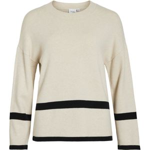VILA - VIRIL O-NECK OVERSIZE KNIT TOP- NOOS - Dames - Gebreide truien