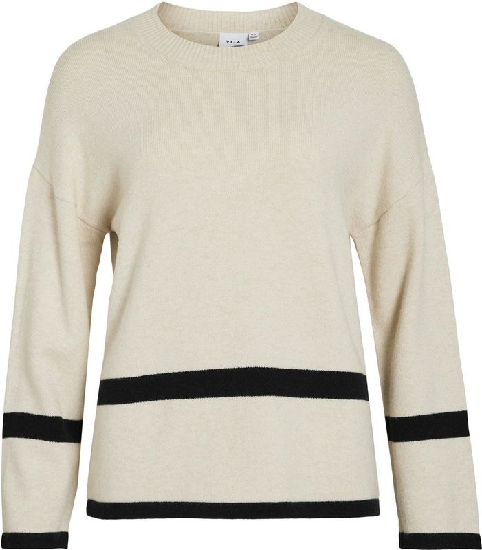 VILA - VIRIL O-NECK OVERSIZE KNIT TOP- NOOS - Dames - Gebreide truien
