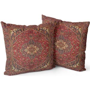 Boho Kussenslopen - Set van 2 - Fluweel - 30 x 50 cm - Roestkleurig