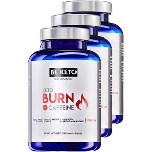 Be Keto | KETO Burn + Cafeïne | 3 stuks | 3 x 180 capsules