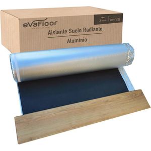 Aluminium Geluidsisolatie Onderlegger voor Laminaat met Vloerverwarming - 20m Rol - 2mm EVA + Aluminium