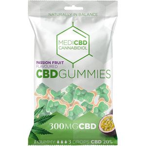 3 x MediCBD Passion Fruit Flavoured CBD Gummy Bears (300mg)