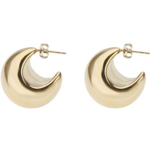 The Jewellery Club - Shelley earrings gold - Oorbellen - Dames oorbellen - Tijdloos - Stainless steel - Goud - 2,3 cm