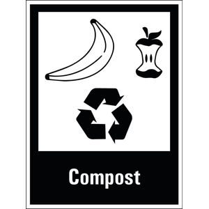 Compost scheiden sticker 280 x 210 mm