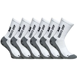 Eco grip sportsokken | COOLMAX® | Kleur: Wit | Maat: Diverse maten | 6 paar