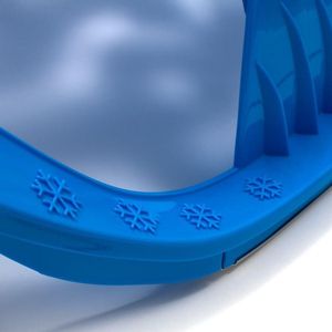 Baby Mix - Plastic slee - Lichtgroen - Met rode zitting - Inclusief trekkoord en remhendel - Kinderslee - Kinderslede - Sneeuwslee - Glijders - Kinder slee met rugleuning