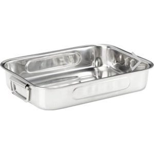 Braadslede inox zwaar 30x22.5x5.5cm
