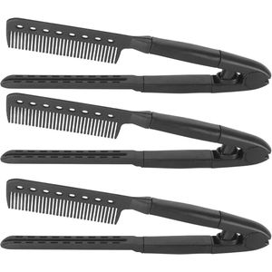 3pcs Platte Kam voor Salon Haarstyling - Veelzijdige en Hittebestendige Stijltang Kam