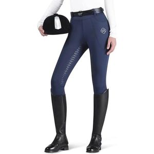 Hoge Taille Paardenrijbroek voor Dames met Antislip Siliconen en Zakken