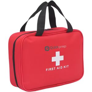 EHBO Kit – Compact & Draagbaar – Waterbestendig en Duurzaam – Nooddeken - Isolatie - Reddingsdeken - Voor Thuis, Auto & Outdoor Avonturen - Verbandtas - Verbanddoos - Reizen - 22-Delig - Noodpakket - Noodradio - Rode Kruis - Quickprep
